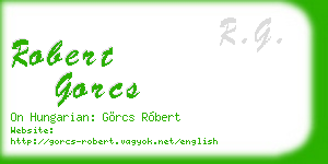 robert gorcs business card