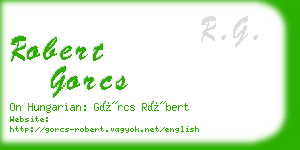 robert gorcs business card